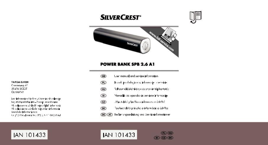 Silvercrest SPB 2.6 A1 User Manual