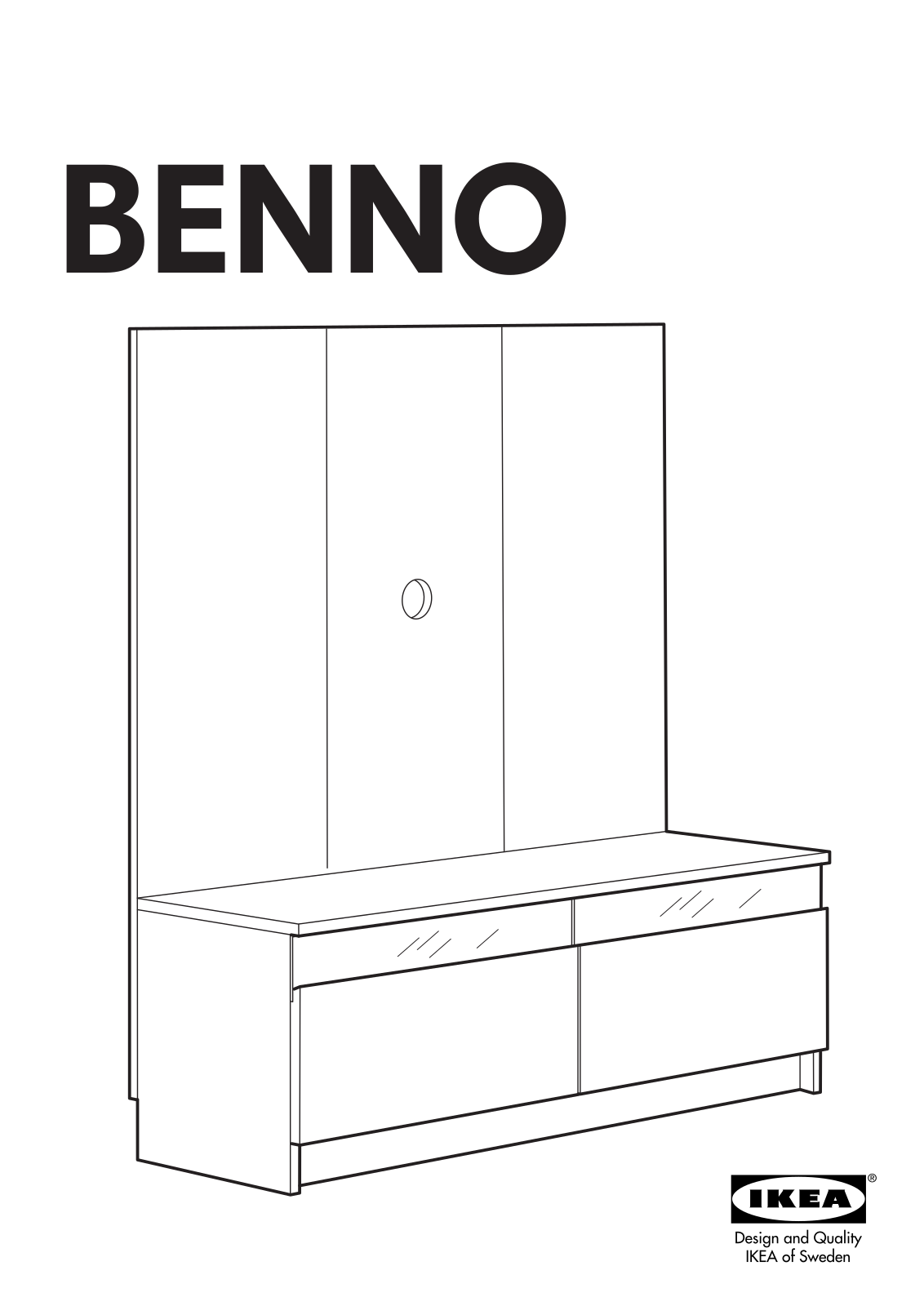 IKEA BENNO TV UNIT W/PANEL User Manual