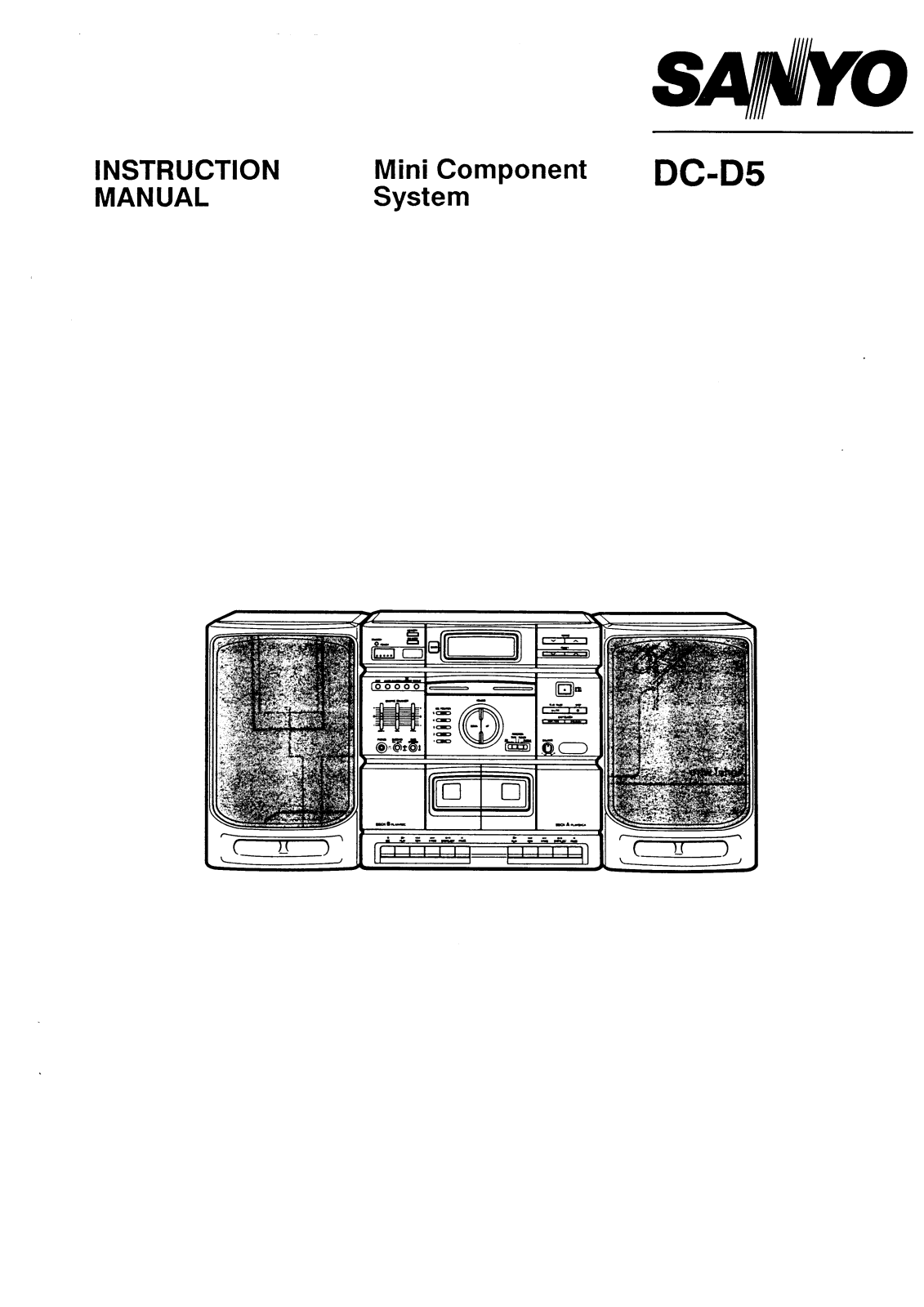 Sanyo DC-D5 Instruction Manual