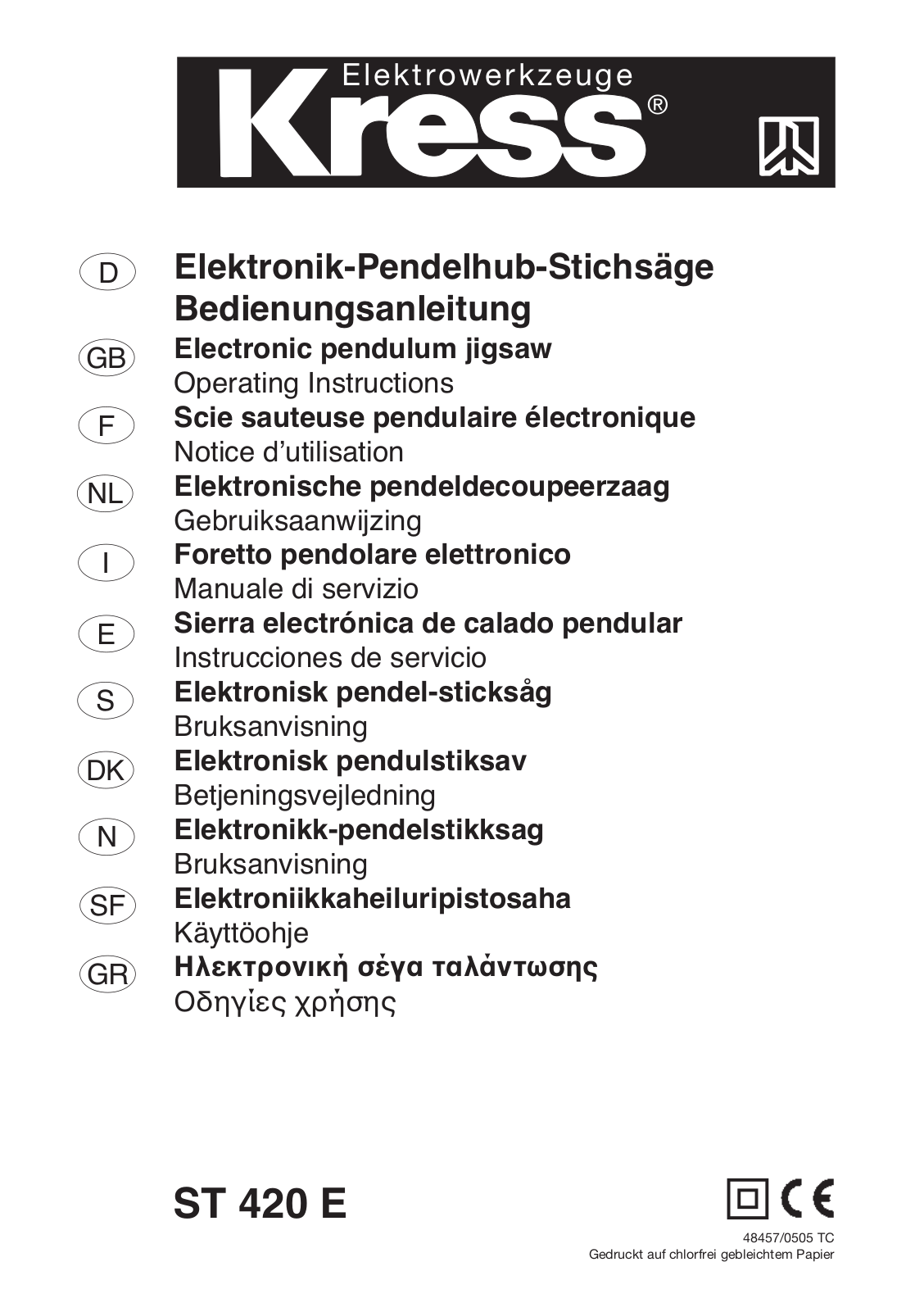 KRESS 420 ST E User Manual