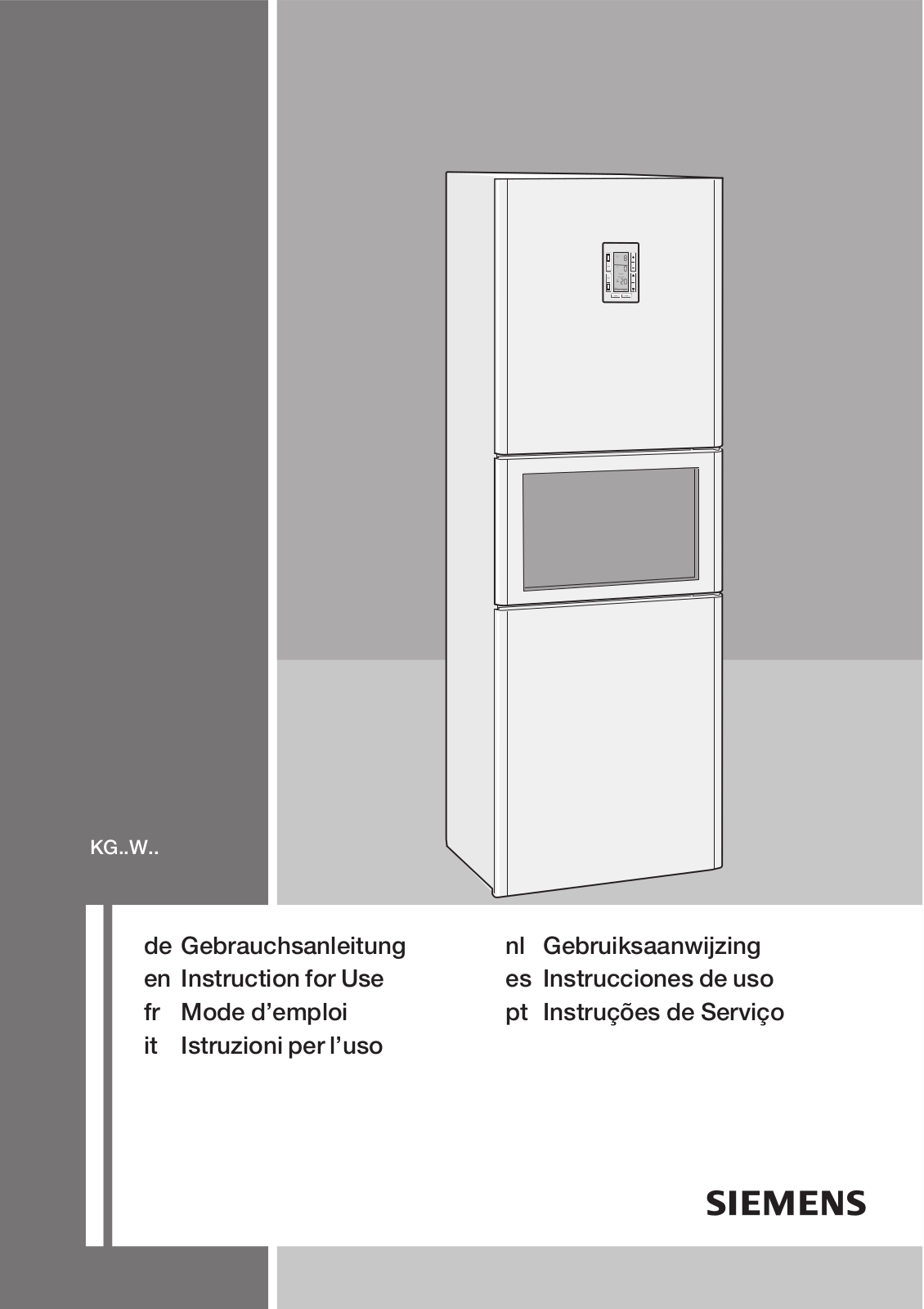 SIEMENS KG29WE60 User Manual