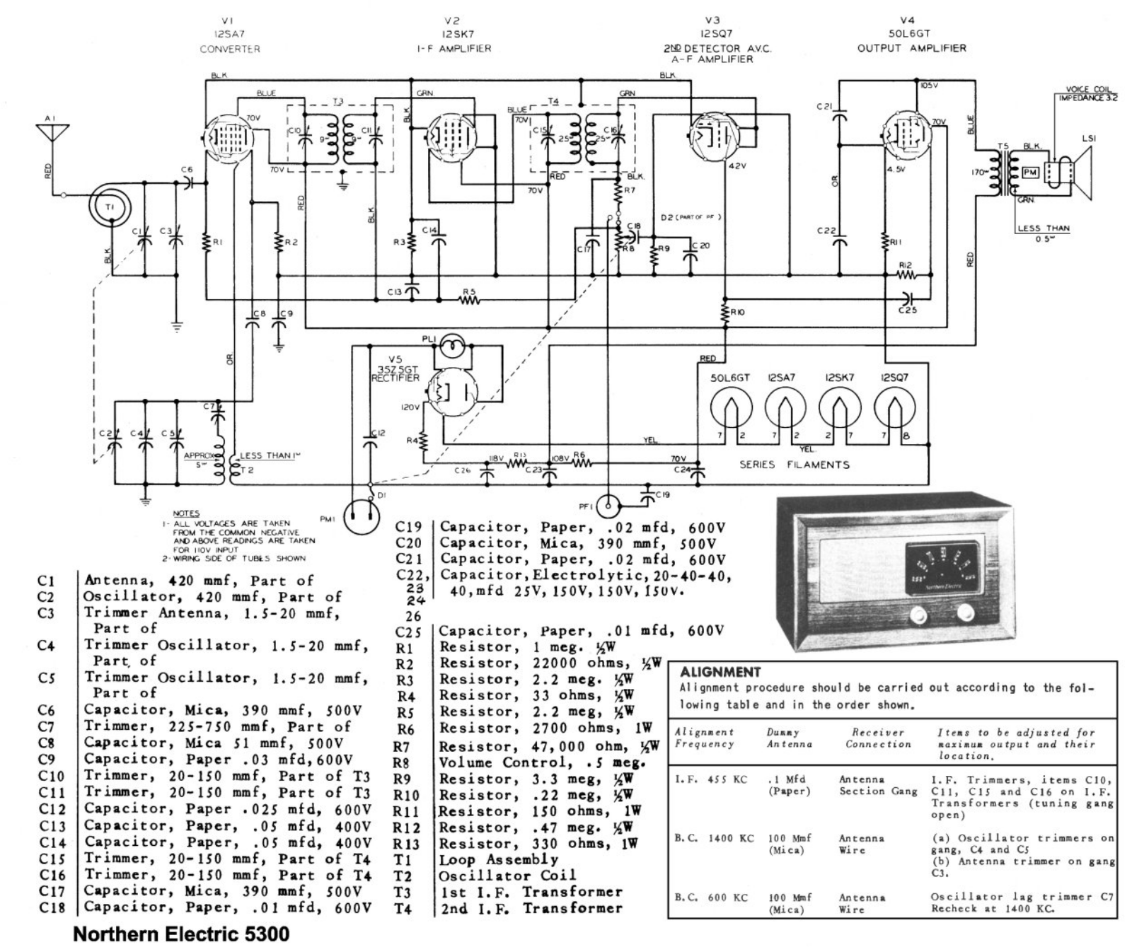 Northern Electric 5300 schematic