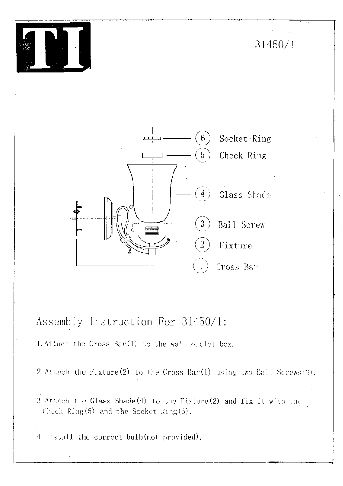 Triarch 31450-1 User Manual