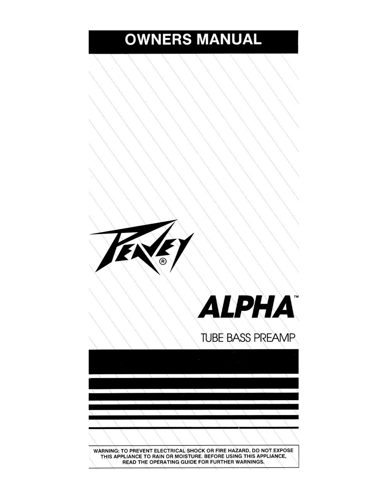 Peavey Alpha User Manual