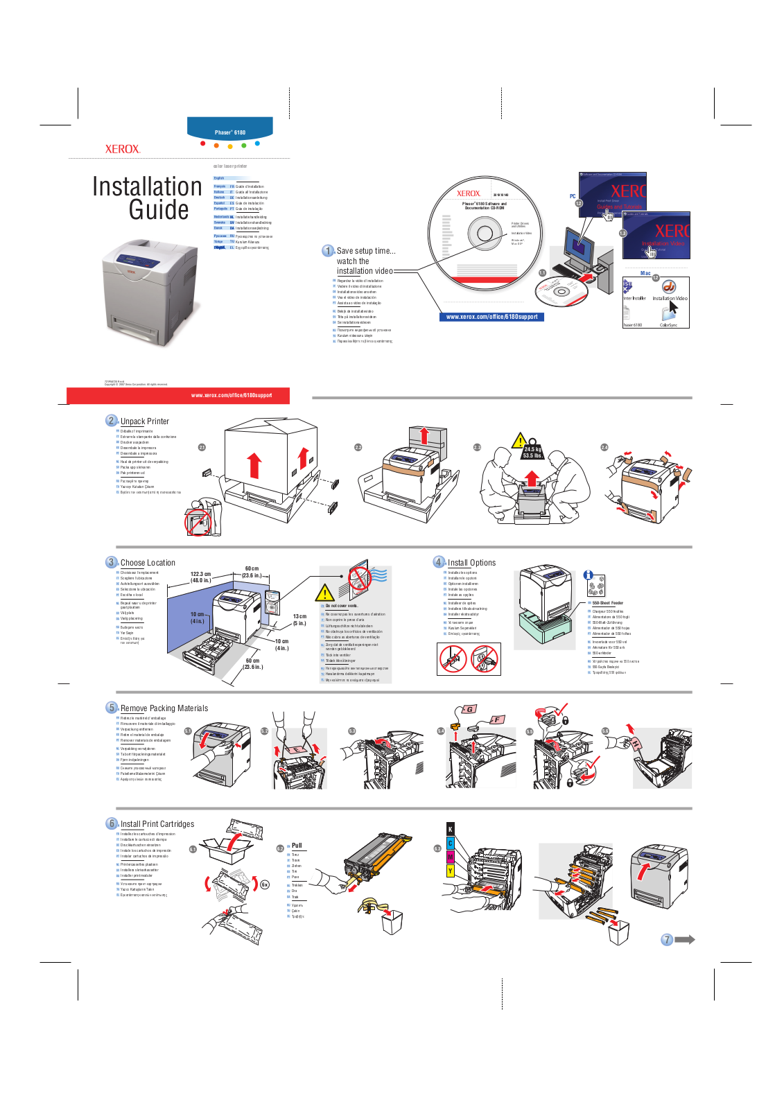 Xerox 6180 Install Guide