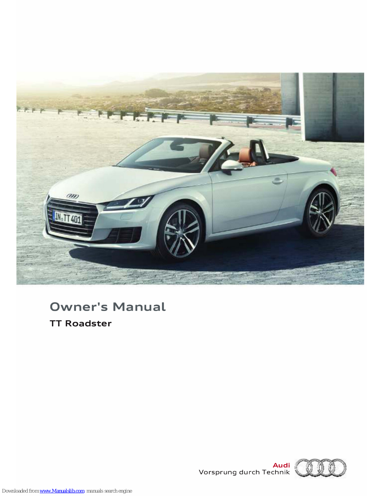 Audi TT Roadster 2016 Owner's Manual