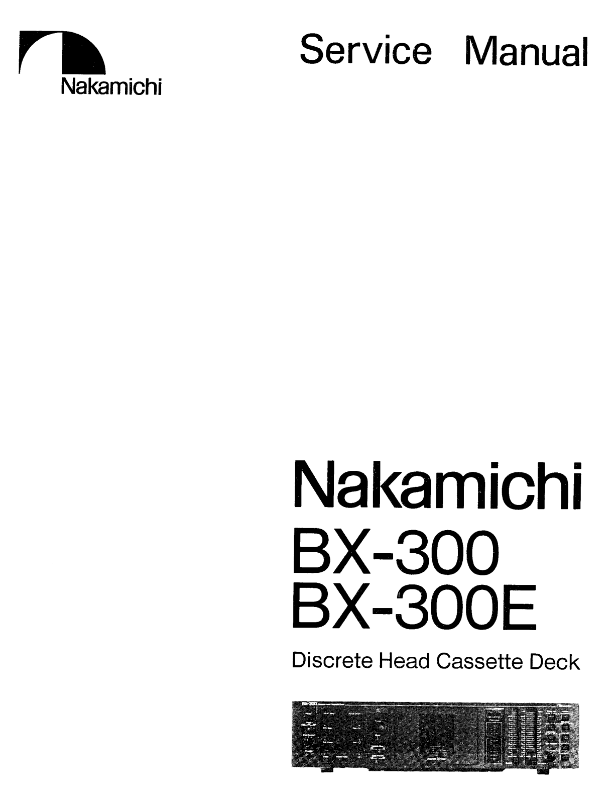 Nakamichi BX-300-E Service manual