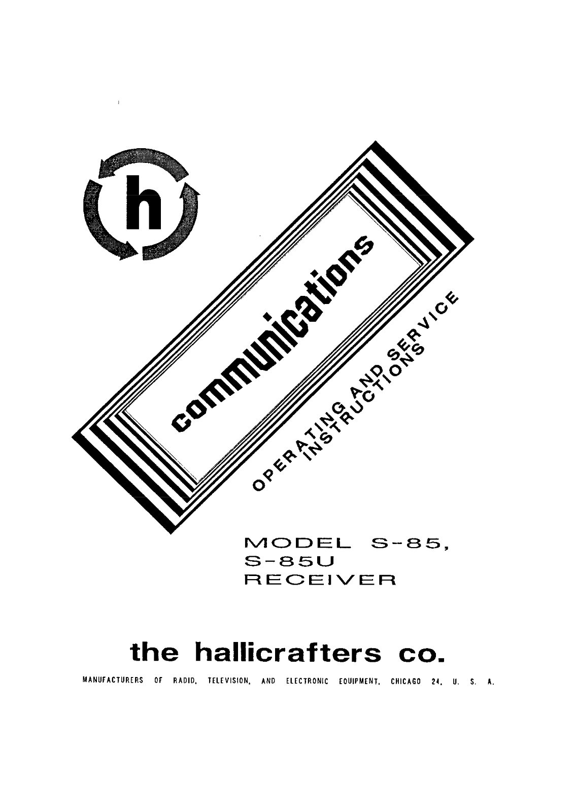 Hallicrafters S-85, S-85-U Service manual