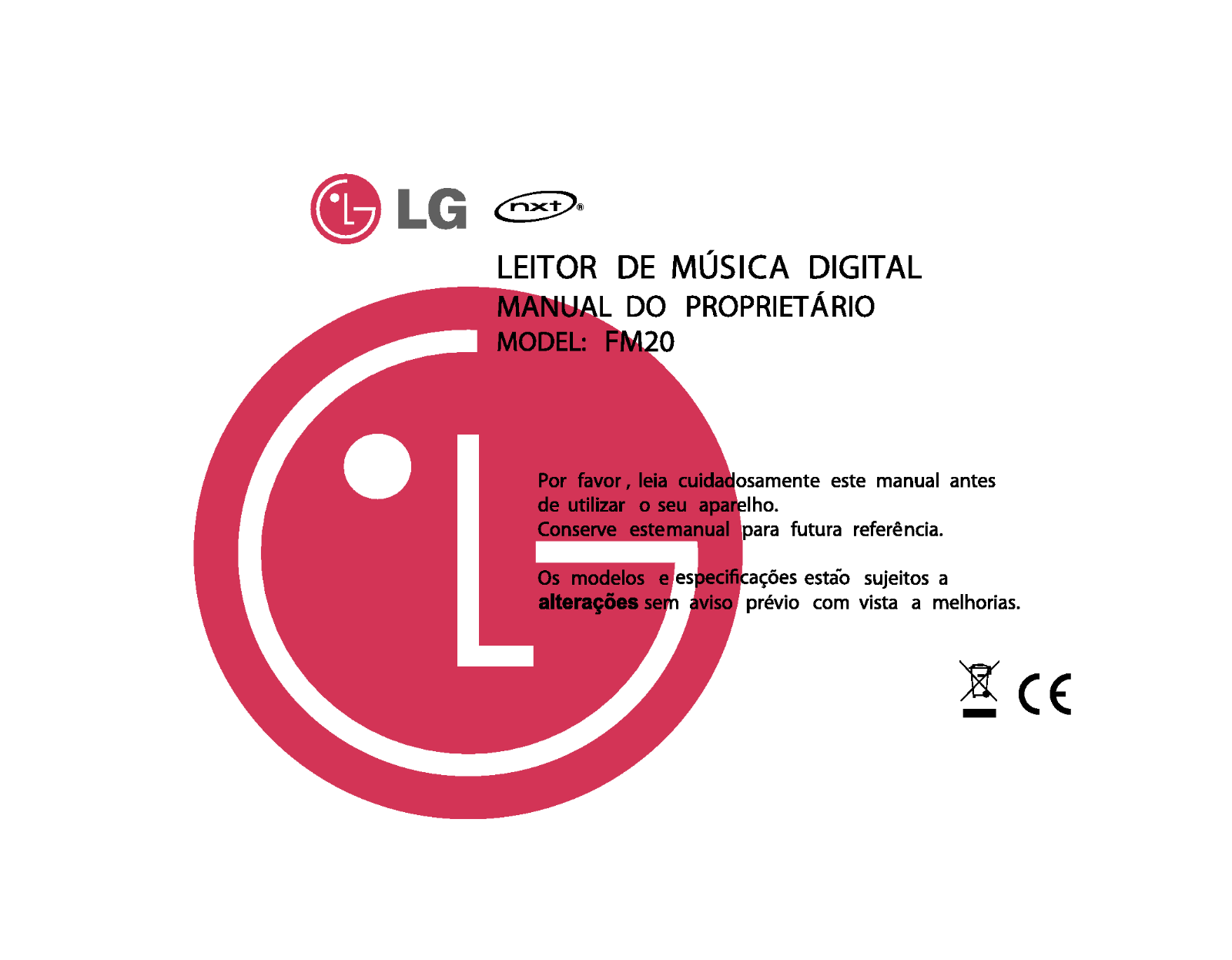 Lg MF-FM20 user Manual