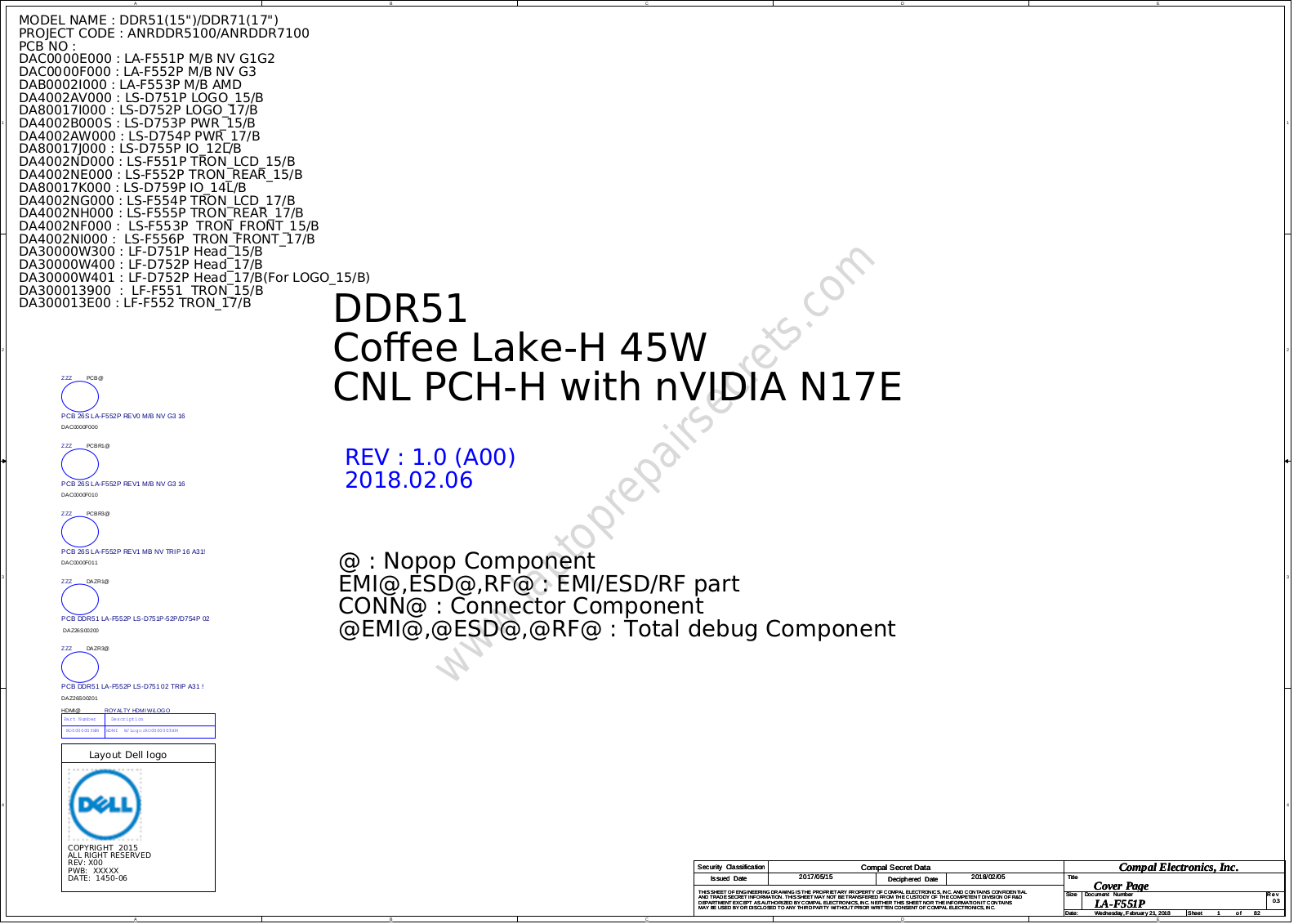 Dell Alienware 17 R5 Schematics