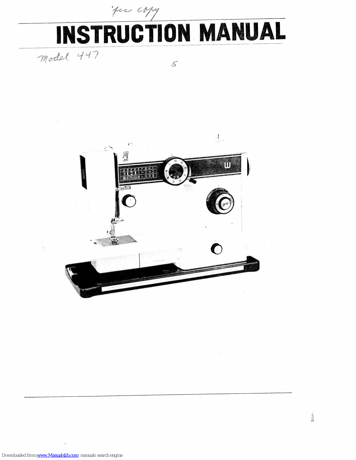 White 447 Instruction Manual - ManualMachine.com