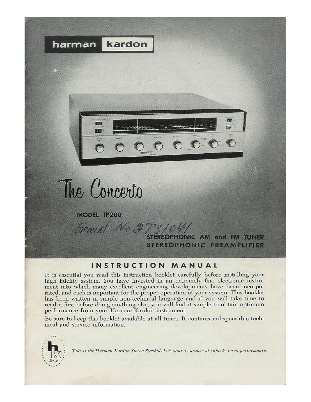 Harman Kardon TP-200 Schematic