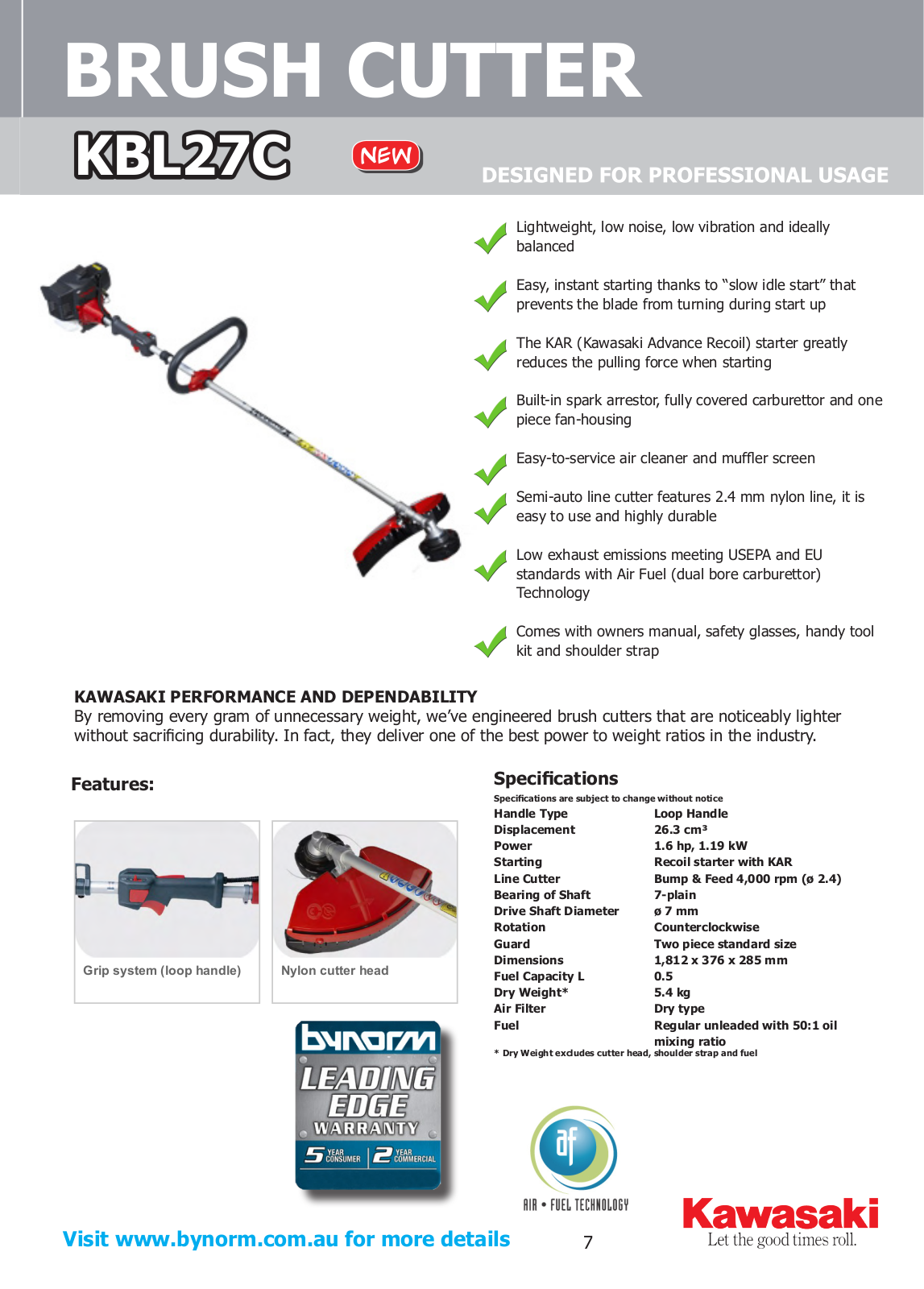 Kawasaki KBL27C User Manual