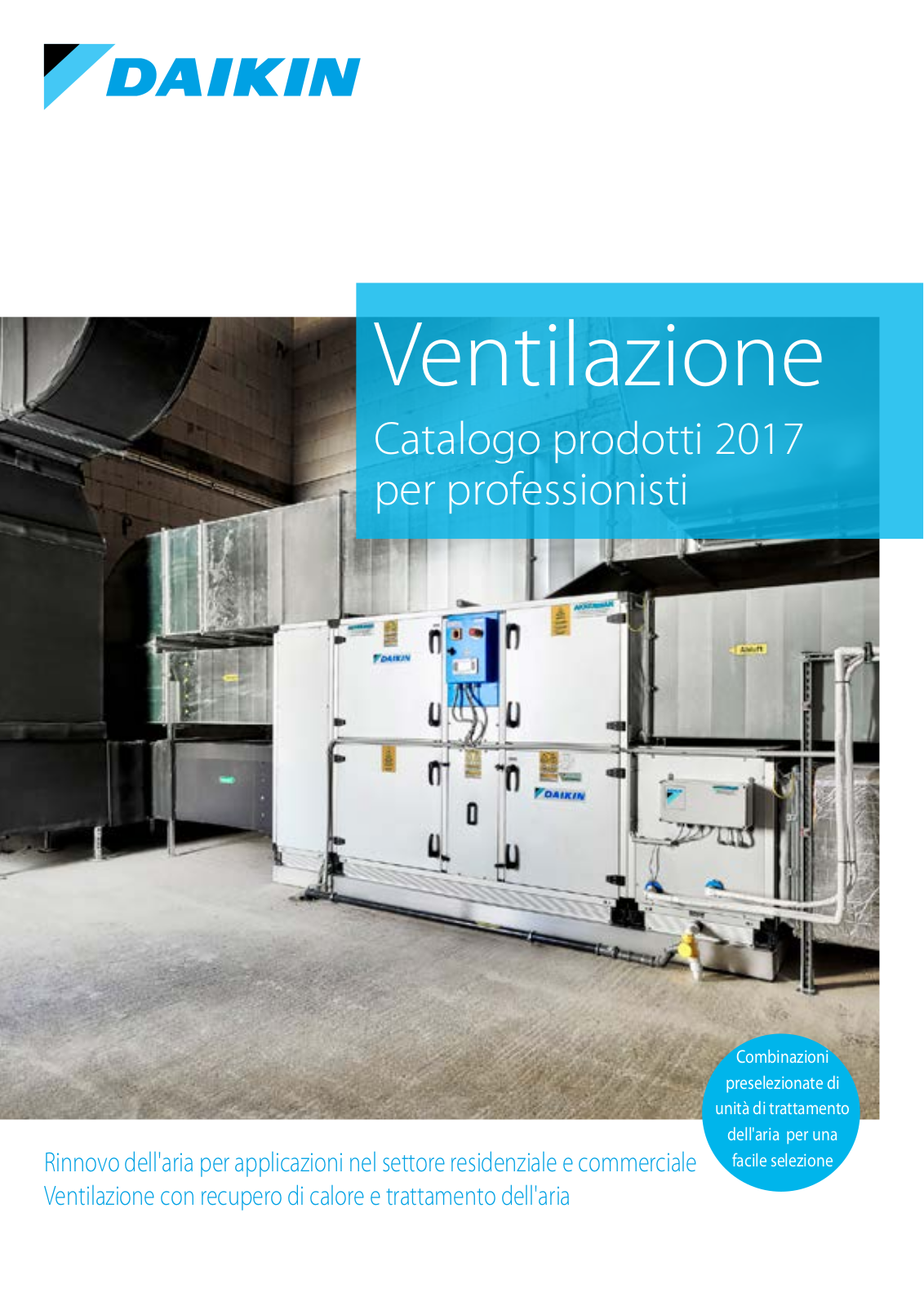 Daikin Ventilation Product catalogue 2017 for professionals