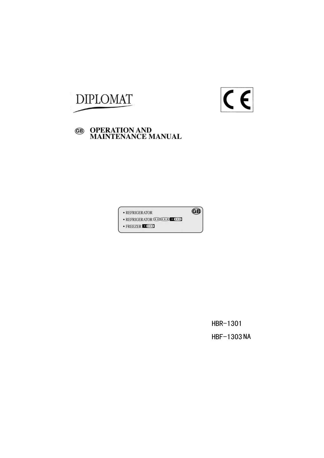 Haier HBF-1303NA, HBF-1301 User Manual