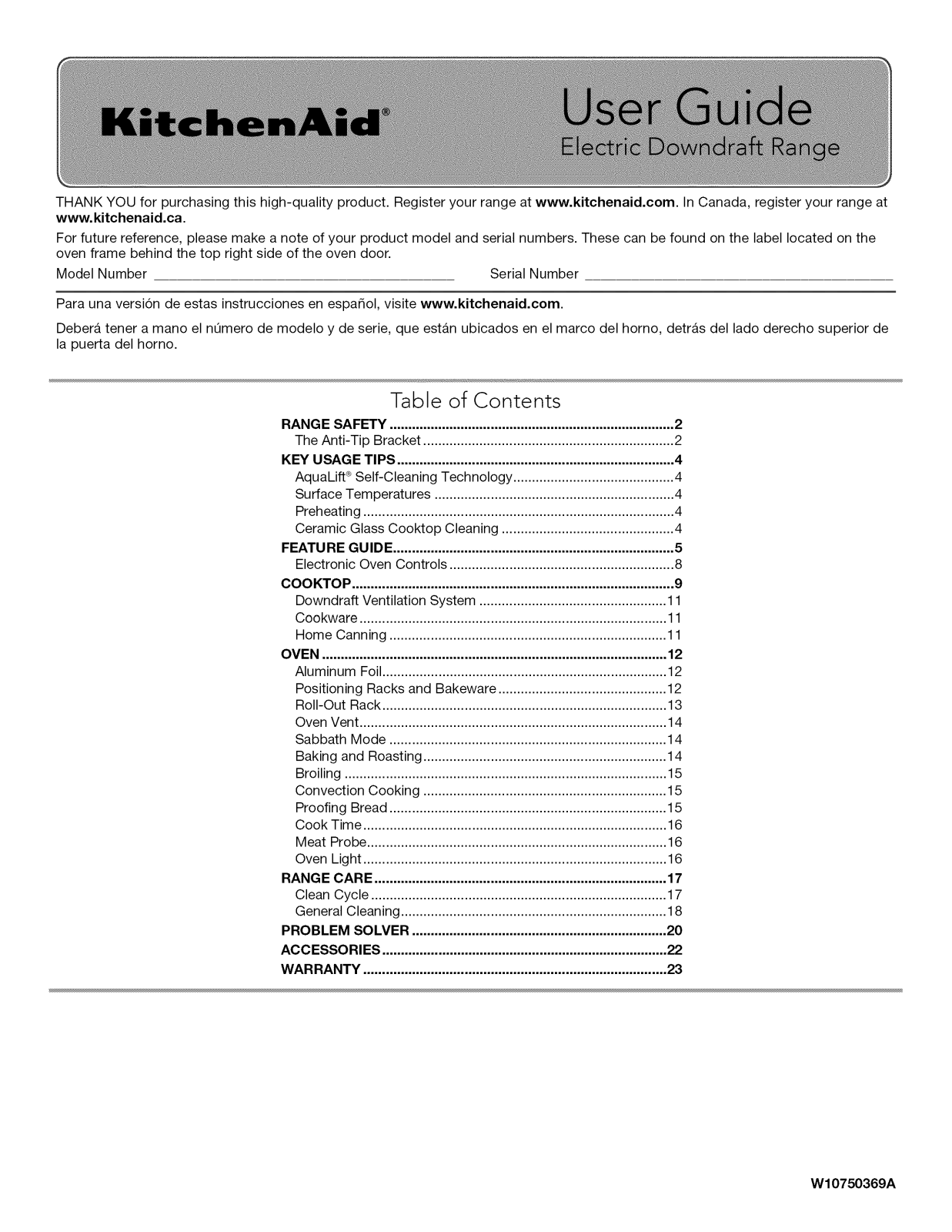 KitchenAid YKSEG950ESS0, KSEG950ESS1 Owner’s Manual